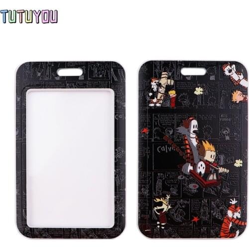 1pcs PC2898 Tiger And Friend Creative Lanyard Card Holder Student Hanging Neck Phone Lanyard Badge Subway Access Card Holder