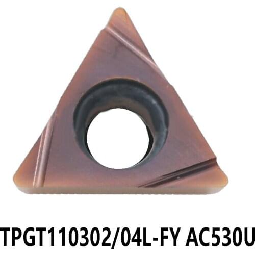 100% Original TPGT110302L-FY TPGT110304L-FY AC530U Carbide Inserts TPGT110302 TPGT110304 Lathe Cutter Turning Tools 10pcs/box