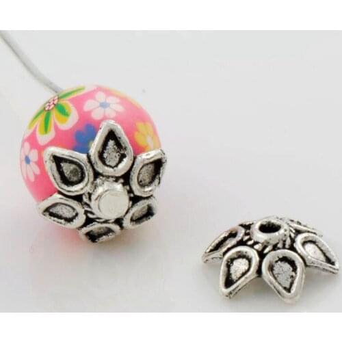 100Pcs 10x9mm Tibetan Silver Waterdrop Drop Bali Style Design Bead Cap Jewelry Findings Components L1047