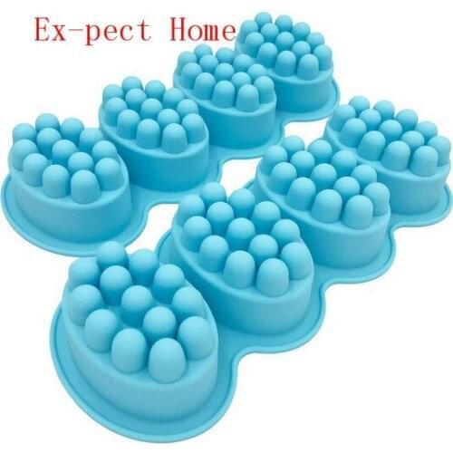 DHL 100pcs soap molds for soap making Massage Bar Silicone Mold 3D For Pudding Soap Jelly Mould Tray Durable