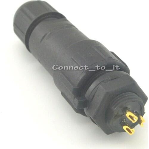 12 sets\lot) IP68 Waterproof connector 3pin contacts panel type adapter