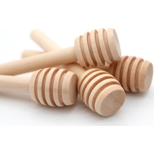 2000 Pcs 8cm Mini Wooden Honey Dippers Wedding Favors Wood Honey Spoon Stick Wholesale SN647