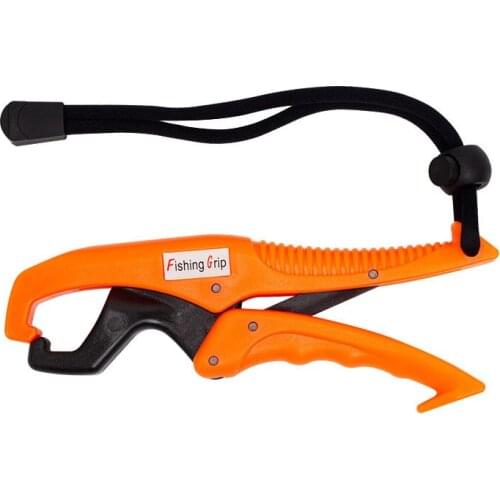 25cm Fish Grabber Plier Controller Practical Fishing Gripper Gear Tool ABS Grip Tackle Holder Fish Clamp with Adjustable Rope