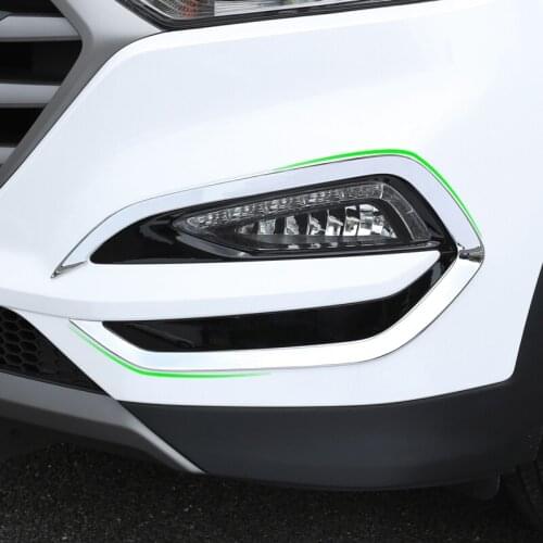 ABS Chrome For Hyundai Tucson 2015 2016 2017 2018 Front and Rear Fog Light Lamp Cover Trim Car styling Accessories 4pcs
