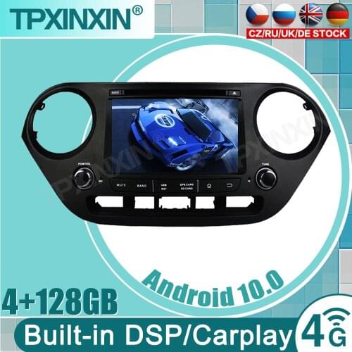 For Hyundai Grand I10 2013 2014-2017 Car Radio Android 10 Navigation Multimedia Player Touch Screen no dvd 2 din gps With Camera