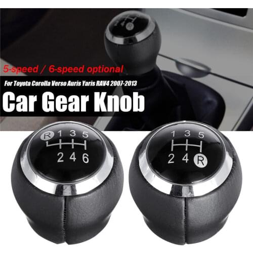 Car Shift Knob 5 6 Speed Lever Gear Stick Shift Knob Head For Toyota Corolla Verso Auris Yaris RAV4 2007-2013