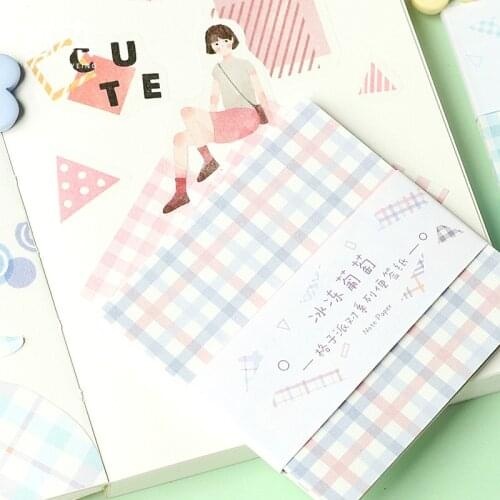 1pack Checks Party Series Memo Pad Background Decorative Notes Memo Notepad School Office Supply Escolar Papelaria Stationery