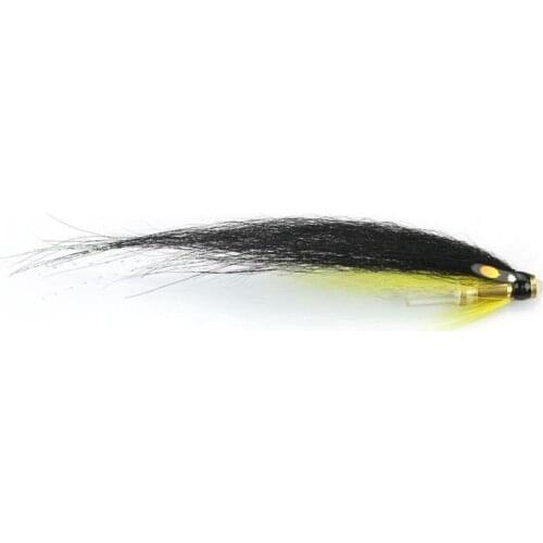 Black Yellow Loop Bottle Tube Fly Salmon Sea Trout Flies (8-pack)