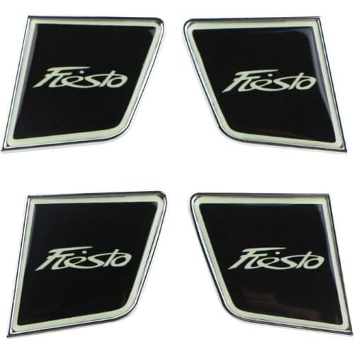 Color My Life Car Luminous Inner Door Bowl Decoration Trim Cover Sticker for Ford Fiesta Sedan Hatchback 2009 - 2016 Acc