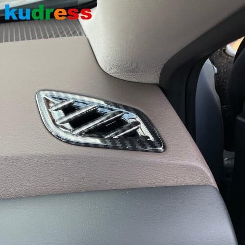 For Nissan Rogue X-trail 2021 2022 Carbon Fiber Dashboard Air Vent Outlet Cover Trim AC Frame Car Interior Accessories 2pcs
