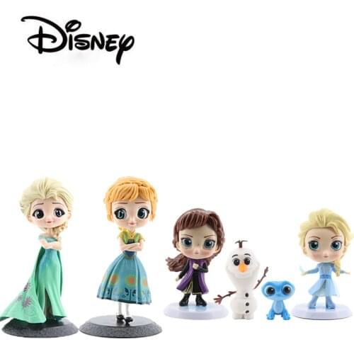 Disney Animation Film Princess Frozen Lovely Beautiful Elsa Anna Action Figures Garage Kit Snow White Model Childrens Toy Gifts
