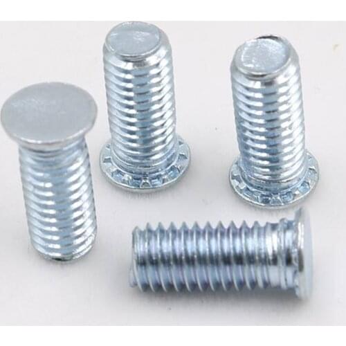 FH-M6 Round Head Studs Self-clinching Stud Blind Rivet Protruding Clinch Screw Sheet Metal Cabinet Screws Rivets PC PEM Standard