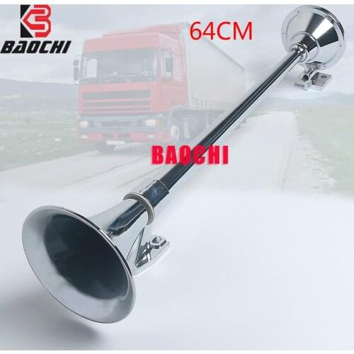 1pc for Car Air Horn Truck 24V/12V Boat Train Horn Siren Loud Trumpet Air Horn Long 64cm150DB with Solenoid Valve NO Compressor