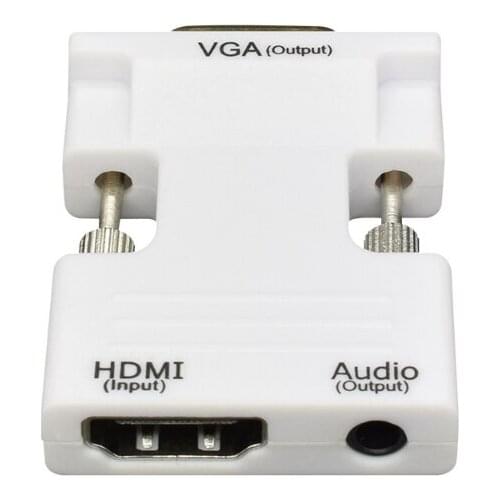 HDMI-Compatible To VGA Adapter TV Box 1080P PC Aux Jack 3.5 Video Audio Cable Converter Projector Monitor Projetor Display Port