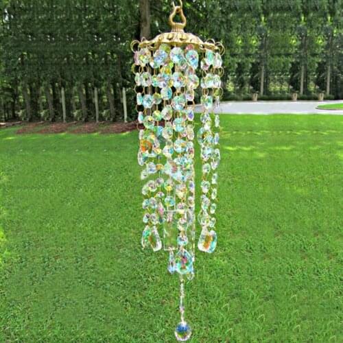 Colorful Crystal Wind Chimes Perfect Addition to Your Garden Patio Lawn Gift for Family and Friends