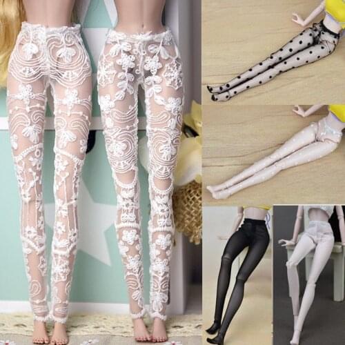 Fashion 1 Pair Blyth Socks Handmade Lace Stockings Long Socking Suitable for Licca, Azone, Momoko, OB, Barbies 1/6 Doll Socks