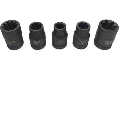 5Pcs VAG Special Sleeve Brake Calipers Socket Set Brake Pad Screw For VW Audi Porsche Hand Repair Tool Car Accessories Set
