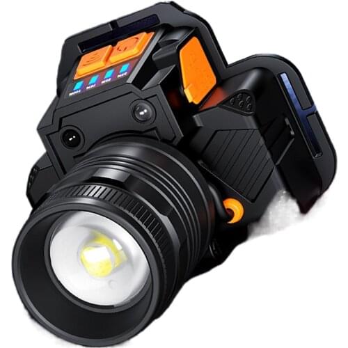 The head-mounted headlight glare bright rechargeable flashlight night fishing light led long-range sensor lamp hernia