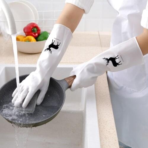 Kitchen Dish Washing Gloves Rubber Household Washing Gloves For Washing Clothes Cleaning Housework Chores Dishwashing Tools