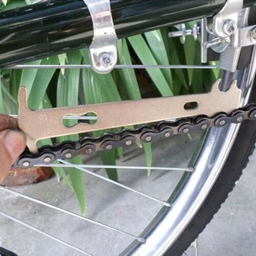 Portable Bicycle Chain Wear Checker Indicator Repair Tool Mountain Road Chains Gauge Measurement Ruler Bicycle Accessories