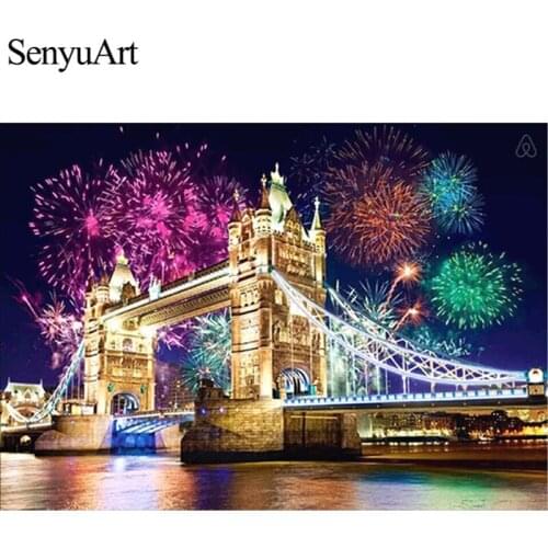 Handmade Art 5D DIY Diamond Painting Brilliant Firework Home Decoration Gift Full Round Diamond Embroidery Cross Stitch Painting