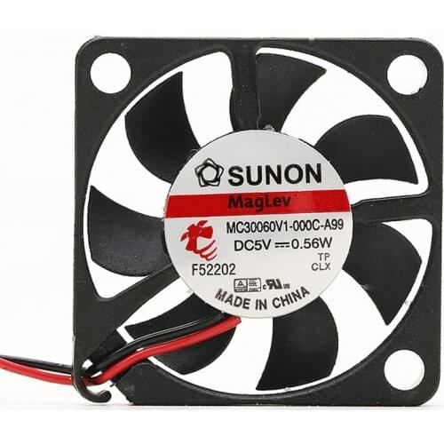 SUNON MC30060V1-000C-A99 Server Cooling Fan DC 5V 0.56W 30x30x6mm 2-Wire