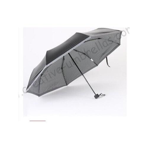 3pcs/lot Night walking luminous reflective neon folding lighting umbrella 5 times coat Anti-UV two layers fluorescent parasol