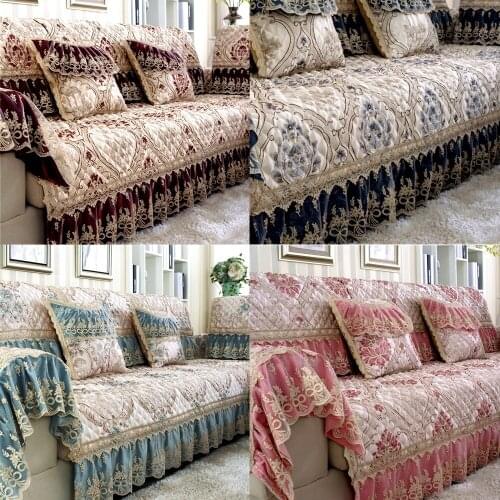 Dark Blue Luxury Royal Sectional Sofa Cotton Linen Living Room Sofa Cushion Pillow Case, Sale by Piece 1PCS (not a complete set)