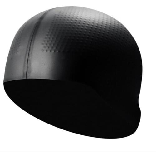 Solid Innder Silicone Dots Head Massage Antiskid Swim Hat Adult Men Women Water Pool Ears Long Hair Protection Waterproof Caps