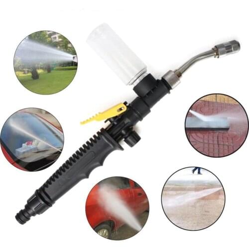 53cm High Pressure Water Gun Copper Adjustable Fog Sprinkler High Pressure Water Spray Gun With Foam Bottle Watering Sprinkler