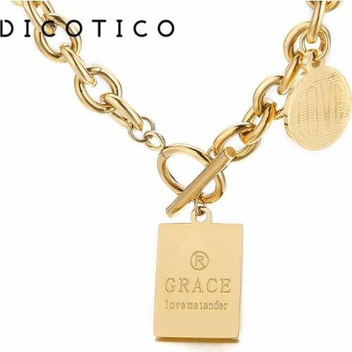 Chain Necklace For Women Gold Silver Color Stainless Steel Necklaces Korean Pop Creative Mujer Choker Fashion Jewelry Accessory