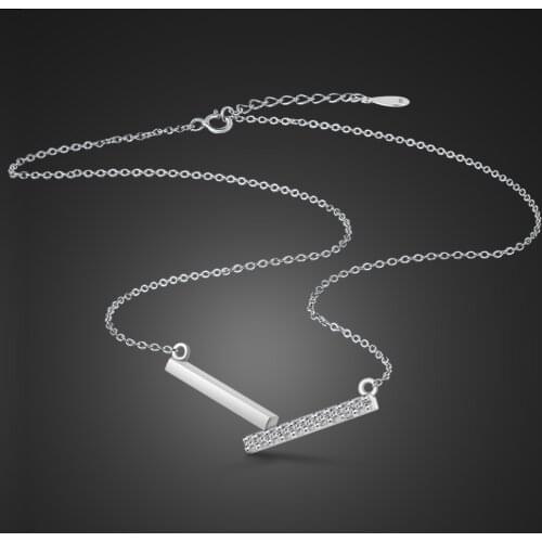 New Popular Geometric pendant Necklace For Women Fashion Authentic 100% 925 sterling silver Choker Adjustable Collares Jewelry