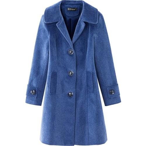 Wool Coat Women Jacket Plus Size Fashion Korean Style Female Clothing Winter Spring Outerwear Chic Trench Oversize Free Shipping