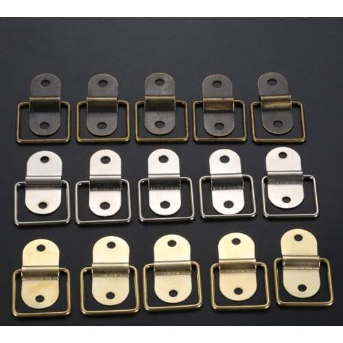 Trailer Drawer Cabinet Rectangle Handle D Ring Mounting Plate D-Ring Tie Down Metal D-Rings for Car Truck Bed Cargo 10/5 PCS