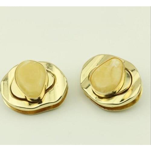 10 pcs/lot) luggage handbag hardware accessories metal high-grade acrylic handbag lock