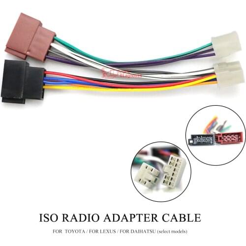 12-122 ISO standard HARNESS Radio Adaper for TOYOTA 1984+ LEXUS DAIHATSU 1985