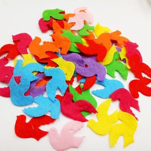60pcs/lot Mixed Color multi shapes felt patch applique diy padded applique for decoration