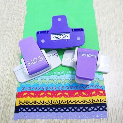 A,DIY Paper Cutter Border Hole Punch Craft Scrapbooking Kids Handmade Edge Puncher Scrapbook Shaper Large Embossing Device