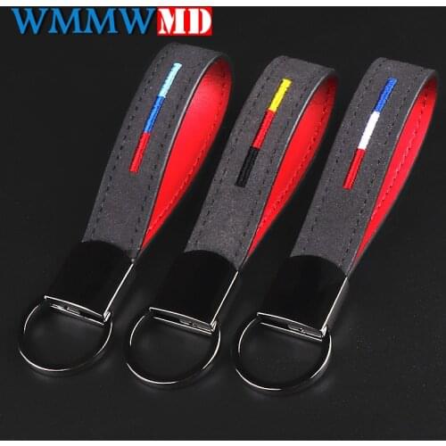 Car key chain leather key Germany France flag keychain for Mercedes BMW E46 E39 E60 F30 E90 F10 F30 E36 X5 X1 X3 Auto accessorie