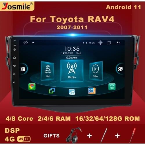 2 Din Android 11 Car GPS For Toyota RAV4 Rav 4 2007 2008 2009 2010 2011 2012 Multimedia Player Radio StereoVideo Carplay AIVoice