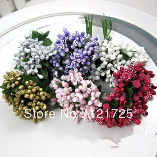 Free Shipping 144PCS/LOT Artificial Flowers Small Wedding Decoration Flowers Various Colors Selection