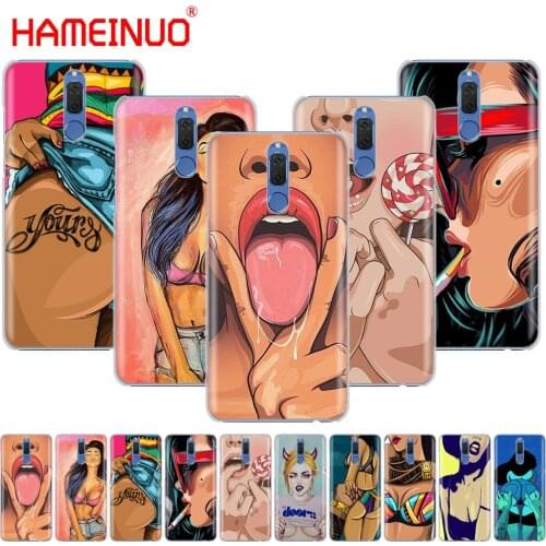 HAMEINUO hot flirt sexy girl Cover phone Case for Huawei NOVA 2 2S 3e PLUS LITE p smart 2018 enjoy 7s mate 7 8 9 10 pro