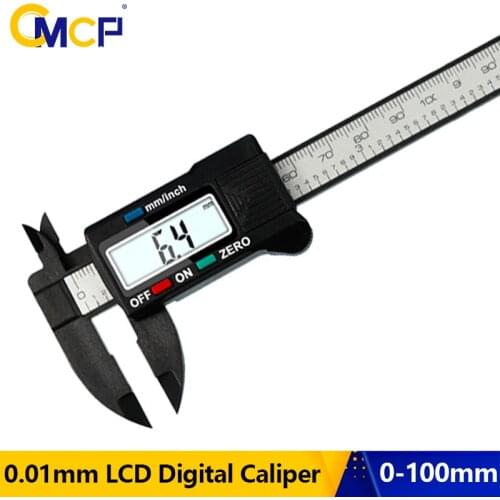 CMCP Digital Caliper 0-100mm 0.01mm LCD Measuring Instruments Gauge Micrometer Plastic Vernier Caliper Measure Tool Caliper