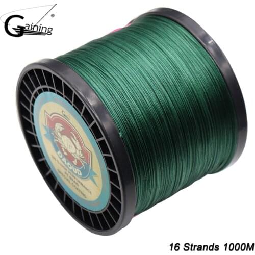 Daoud Braided Fishing Line 16 Strands 1000m Multicolor Super Power Japan Multifilament PE Braid Line 220LB 136LB 127LB 94LB 77LB