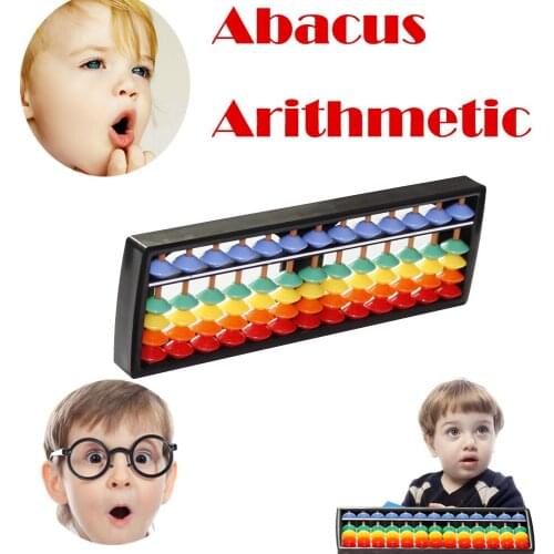 Childrens plastic toy abacus Rods Colorful Beads Plastic Abacus Arithmetic Soroban Kids Calculating Tool Toy L0227