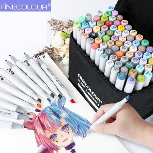 Finecolour EF101 Graffiti Art Marker Drawing Pens 36/48/60/72/160 Set Dual Alcohol Sketch Pro Markers Painting Interior Manga