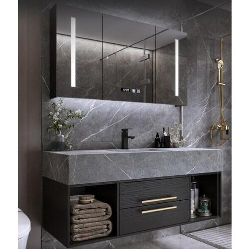 Rock board bathroom cabinet combination