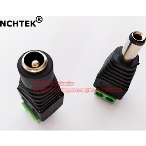 NCHTEK DC Power 5.5x2.5mm Male & Female to Screw Terminal Coaxial Connectors For CCTV Camera Adapter/Free Shipping/25PAIRS