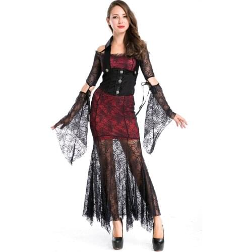 The new vampire queen sexy slim costume Halloween stage performance costume domineering appearance suit suitable for any figure