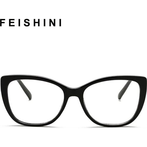 Feishini Anti Blue Light Glasses Blocking Filter Reduces Eyewear Strain Clear Gaming Computer Glasses Women Improve Comfort